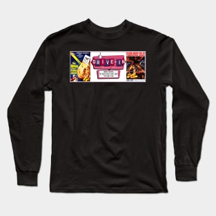 Drive-In Double Feature - Brain from Planet Arous & The Giant Claw Long Sleeve T-Shirt